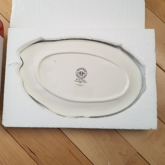 🌻Fitz & Floyd Frosty's Frolic Cheers Snack Tray - Picture 4 of 6